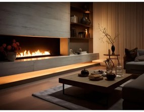 InFire - Vstavaný BIO krb 7,5x120 cm 7kW čierna