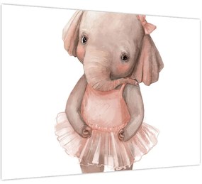 Sklenený obraz - Akvarelové zvieratko N⁰5 (70x50 cm)