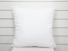 Biante Damašková obliečka na vankúš Atlas Grádl DM-006 Biela - pásiky 2 cm 50 x 50 cm
