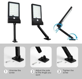 Aigostar - LED Stmievateľná solárna lampa so senzorom LED/2,3W/5,5V IP65 + DO