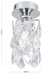 Orion - Stropné svietidlo RITA 1xG9/40W/230V pr. 9 cm lesklý chróm