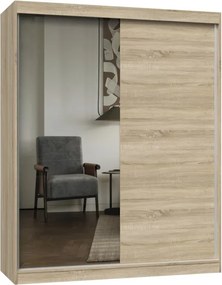 Šatní skříň se zrcadlem Iga 160 cm dub Sonoma
