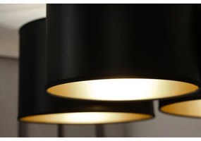 Duolla - Prisadený luster ROLLER TRIO SHINY 3xE27/15W/230V čierna/zlatá