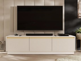 TV skrinka/stolík Roleno 180, Farby:: biela / biela + zlatá