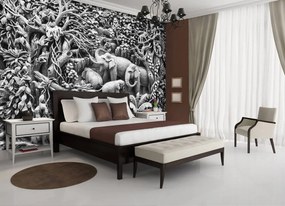 Fototapeta - Reliéf rodiny slonov (152,5x104 cm)