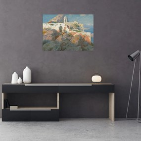 Sklenený obraz - William Stanley Haseltine, Santa Maria a Cetrella, Anacapri, reprodukcia (70x50 cm)