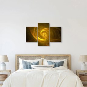 Obraz abstraktnej žltej špirály (90x60 cm)