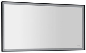 Sapho Sapho, SORT LED podsvietené zrkadlo 1200x700mmm, čierna mat, ST120