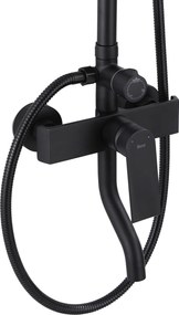 Rea Hass, sprchová zostava s vaňovou batériou, čierna matná, REA-B9968