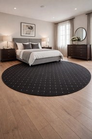 Condor Carpets, Kusový koberec Udinese antracit guľatý, 300x300 (priemer) kruh, šedá, chodba / predsieň