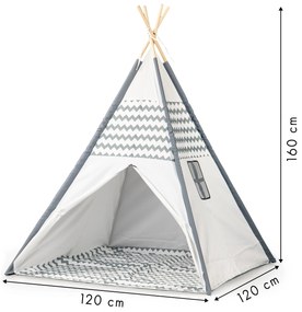 Detské tipi ECOTOYS – stan s podlahou 120x160 cm