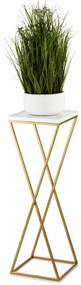 Kvetinový stojan LOFT 70 cm zlatý/biely