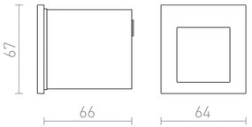 RED - Design Rendl-R12015 - LED Vonkajšie vstavané svietidlo TESS LED/3W/230V IP54