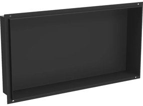 Mexen X-Wall-NR, polička na zapustenie pod obklad bez goliera 60 x 30 cm, čierna matná, 1971603010