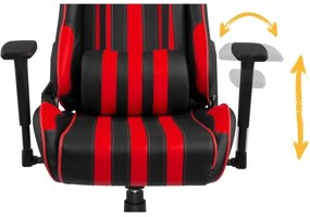 Yenkee - Herná stolička čierna/červená