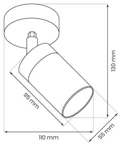 Brilagi - Nástenné bodové svietidlo POKER 1xGU10/25W/230V béžová