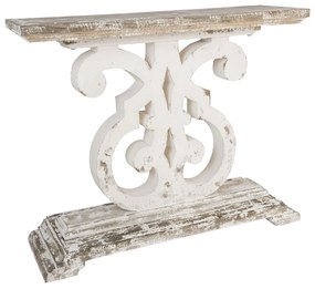 Drevený konzolový stôl Vion s výraznou patinou - 110*36*91 cm
