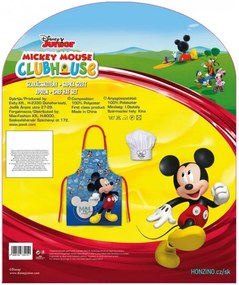 Detská / chlapčenská zástera s kuchárskou čiapkou Mickey Mouse - Disney Junior - Clubhouse - pre deti 3 - 8 rokov