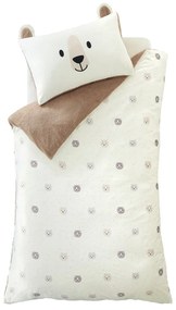 Hnedé/krémové detské obliečky na dvojlôžko z mikroplyšu 200x200 cm Cosy Bear – Catherine Lansfield