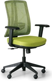 Kancelárska stolička HUMAN, plastový kríž, zelená