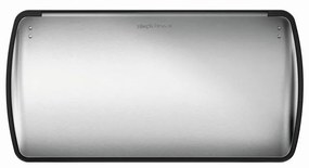 Obdĺžnikový pedálový kôš na triedený odpad 30 + 16 l, matná oceľ, nerez
