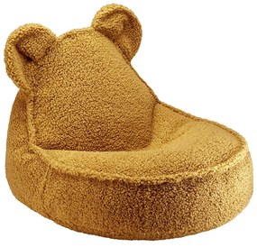 Hnedý detský sedací vak z textílie buklé Bear – Wigiwama