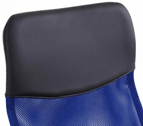 Ergonomické kancelárske kreslo s vysokou opierkou,  3 rôzne farby- modré