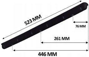 Erga Erga, stropný vešiak na sušenie bielizne 6x190 cm, čierna, ERG-SEP-10SUSSU6PCZ19