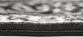 TA Koberec Q011A BLACK EUFRAT ESM Čierny Obdĺžnikový Rozmer: 70X140 cm