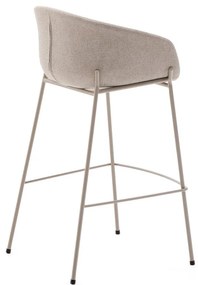 Béžová barová stolička (výška sedadla 75 cm) Yvette – Kave Home