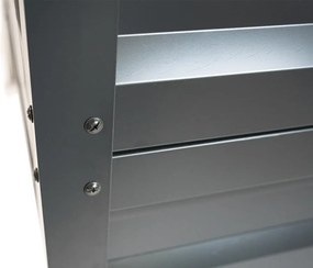 Vyvýšený záhon LEGI 0,65 × 1 m, pozinkovaný oceľový rám, výška 40 cm, antracit