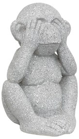 ATMOSPHERA Záhradná figúrka z magnézia Moneky2, 41 cm, sivá