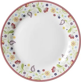 Plytký tanier Shanti 27 cm, farebné kvety%
