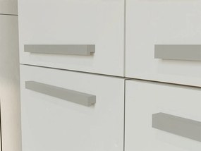 Koupelnová skříňka s 2 koši na prádlo NEL 2K DD bílá/dub Artisan