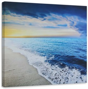 Obraz na plátně Východ slunce na mořské pláži - 60x60 cm
