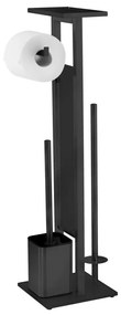 WENKO 71558800 - WC súprava DEBAR 21x70,5 cm nerez/čierna