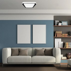 Stropné LED svietidlo Quadro, 1x LED 38w, 3000-6000k, b, s ovládačom