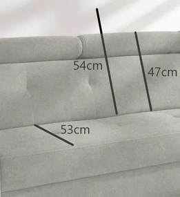 Rohová sedacia súprava Harris, tmavo šedá tkanina, ľavý roh