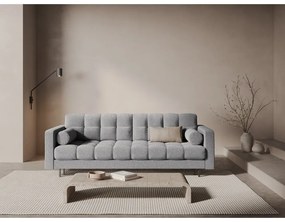 Svetlosivá rozkladacia/s úložným priestorom pohovka z textílie buklé 222 cm Bali – Cosmopolitan Design