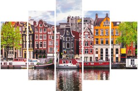 Obraz - Amsterdam, tanečné domy (150x105 cm)
