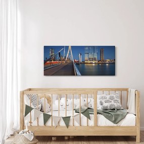 Obraz - Súmrak v Rotterdame, Holandsko (120x50 cm)