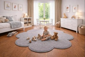 Vopi, Kusový koberec Udinese šedý kvietok, 160x160 kvietok, šedá, chodba / predsieň