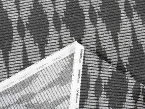 Biante Dekoračný záves Leona LN-048 Tmavo sivé obrazce a pásiky 130x250 cm