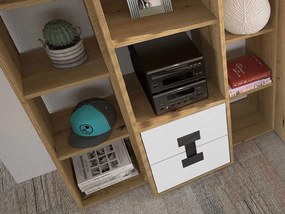 Nábytok do študentskej izby Tikrote I, Farby: dub artisan / sivý lesk