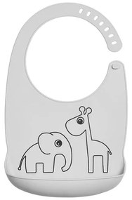 Done by Deer Silikónový podbradník sivý