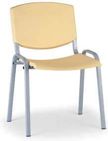 Konferenčná stolička Design - sivé nohy, žltá