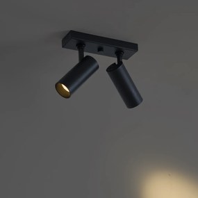 Moderné stropné svietidlo čierne vrátane LED stmievateľné 2-svetlá - Tate