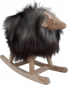 Baranček na póloch Hojdačka Ovčia koža Prírodná