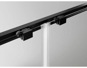 Mexen Exo, sprchovací kút s posuvnými dverami 160 x 95 cm, 6mm číre sklo, čierny profil, 8151-160-095-70-00