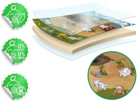 Rolovaná penová podložka na vyfarbovanie 120 x 90 x 0,3 cm Ricokids RK-344